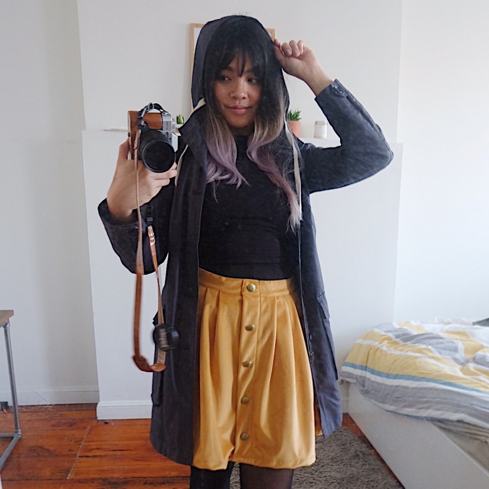 J.Crew Hooded basket-weave jacket in Navy